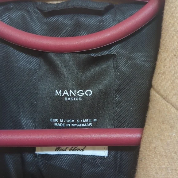 MANGO Wool Blend Coat - Picture 3 of 9